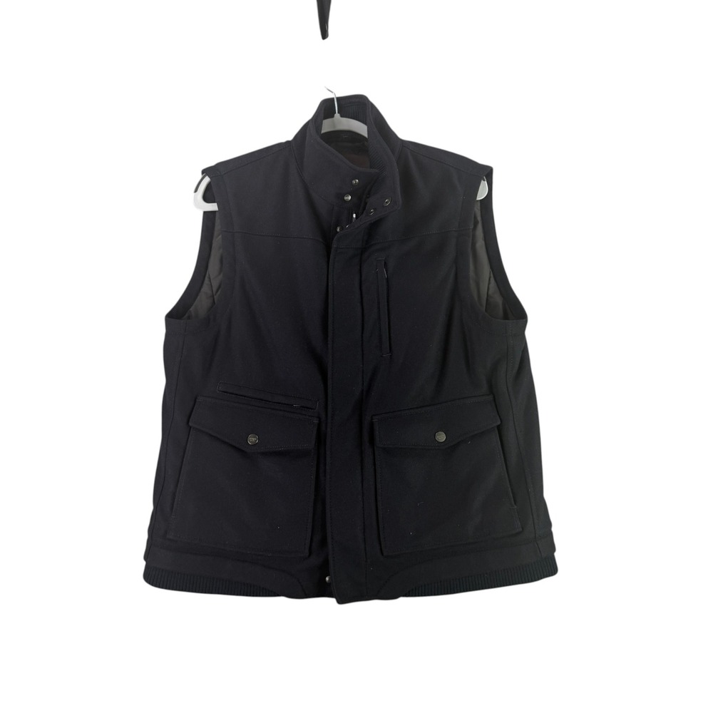Allegri Milano Rain Cashmere Vest Mens M Black Teflon Water Repellent Italy 4116
